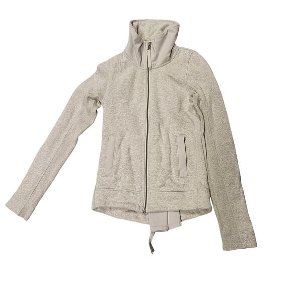 lululemon athletica Jackets & Blazers - Lululemon En Route Jacket Front & Back Zipper Fleece Lined Women's Gray Size 4